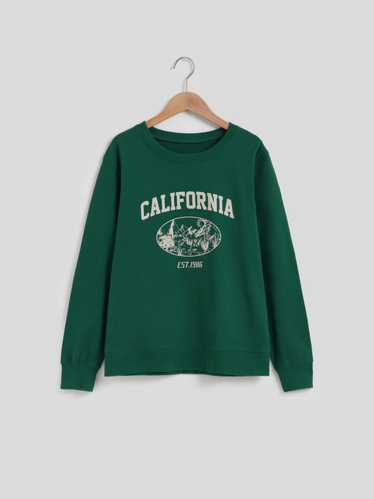 100% Cotton Printed Pullover Sweatshirt