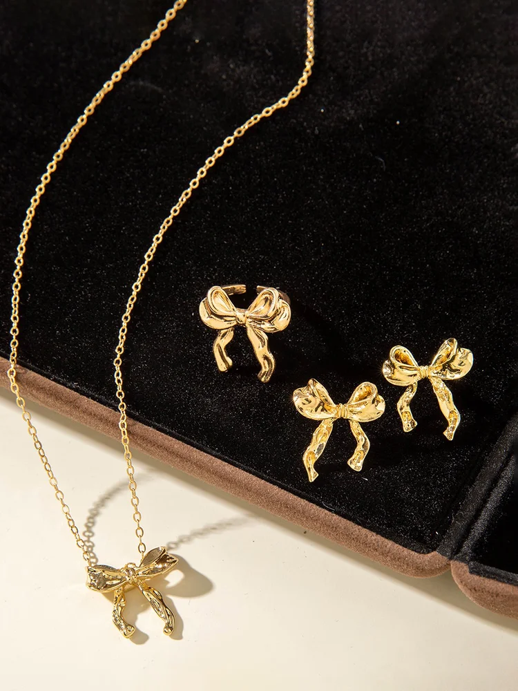 Bow Imitation/Artificial Jewellery 4Pcs
