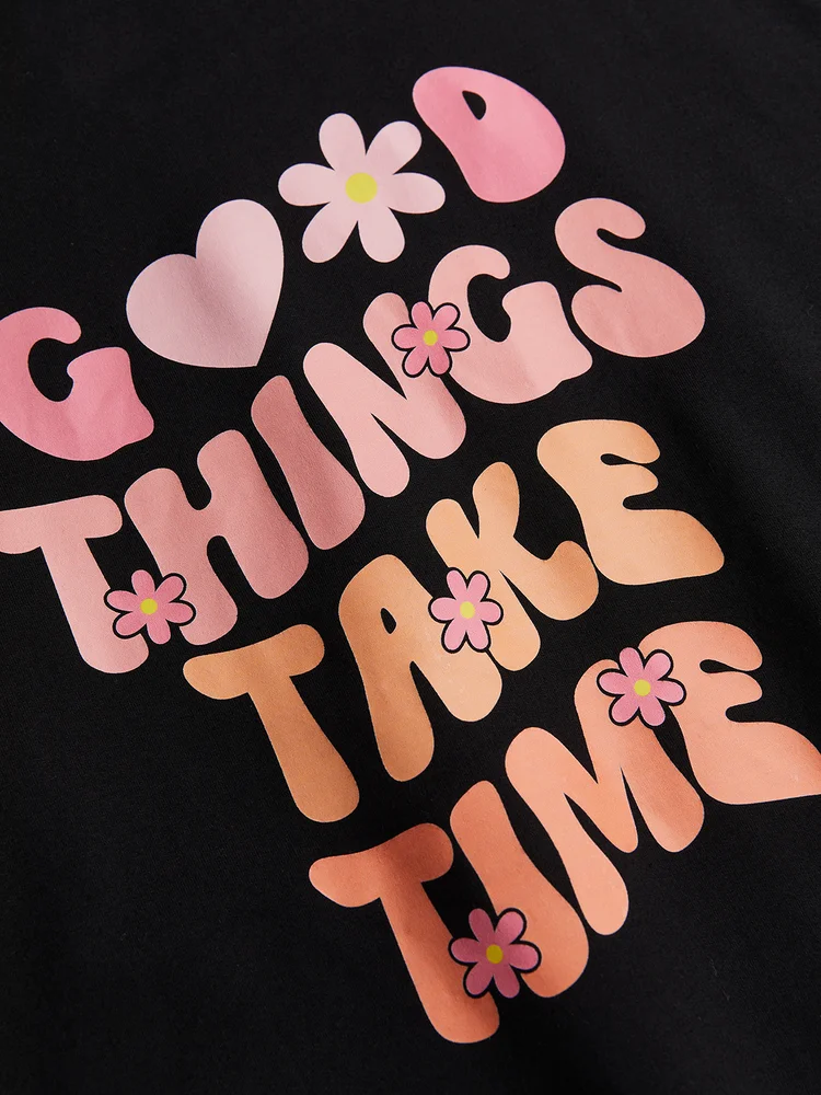 100% Cotton Printed Pullover Sweatshirt