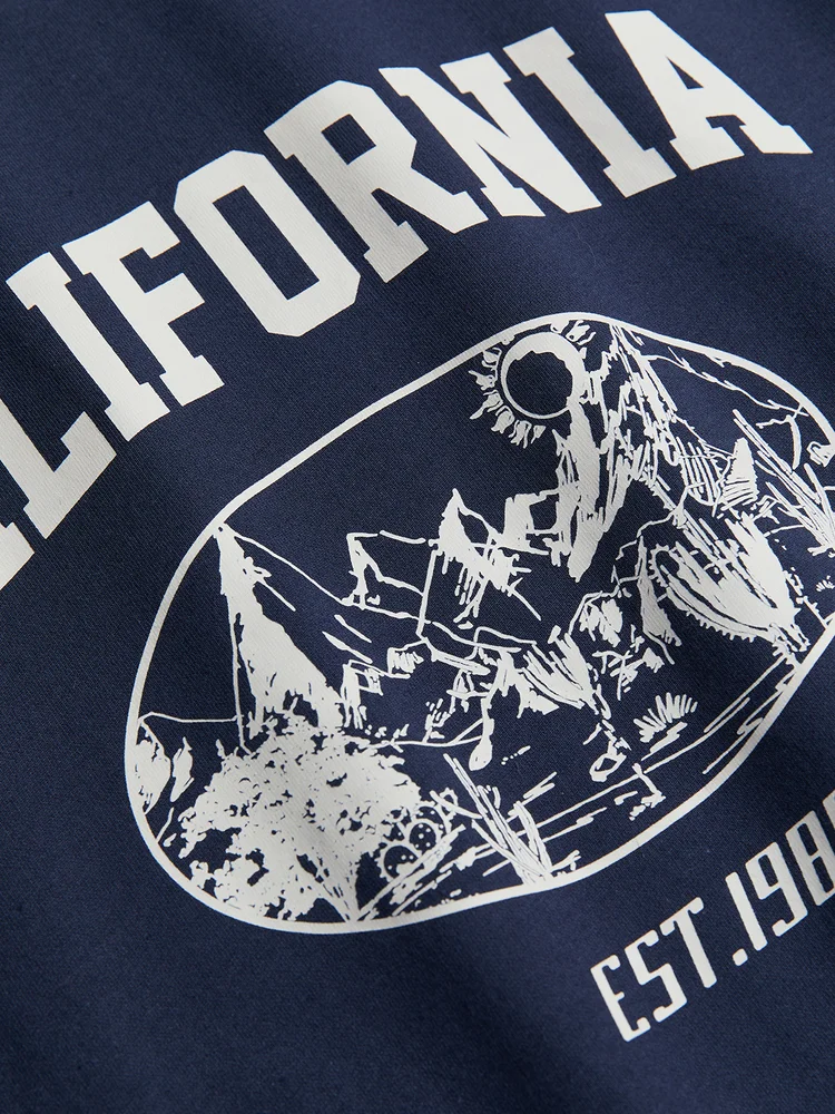 100% Cotton Printed Pullover Sweatshirt