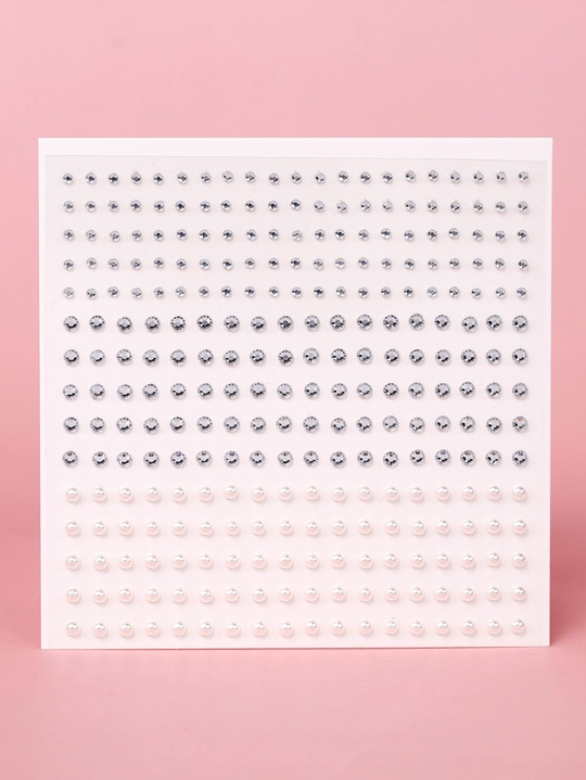Rhinestone&Pearl Face Sticker Nail And Body Art