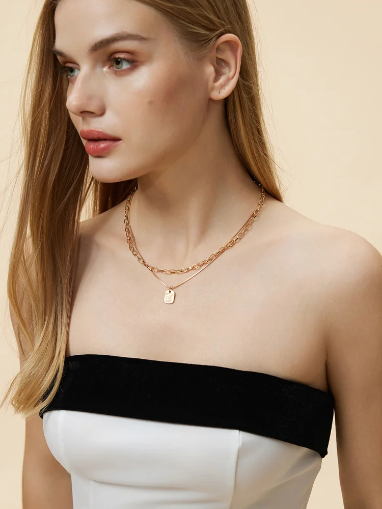 Geometric Artificial Jewellery - Necklace Set