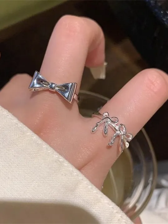 6pcs Bows Ring Set
