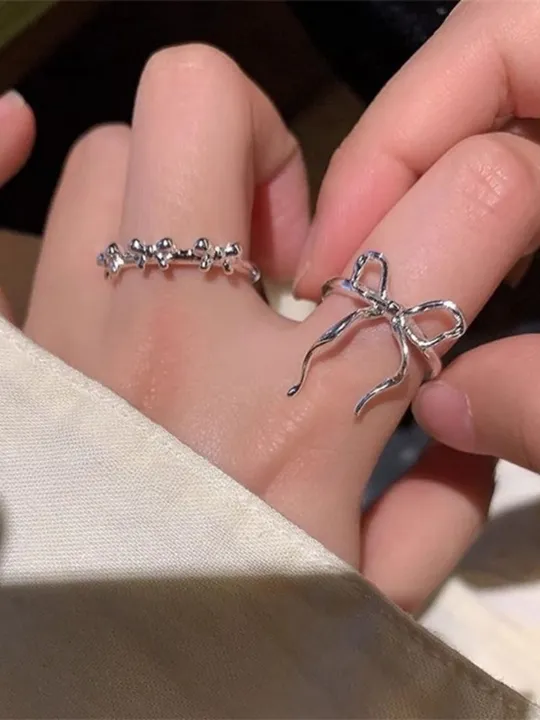 6pcs Bows Ring Set