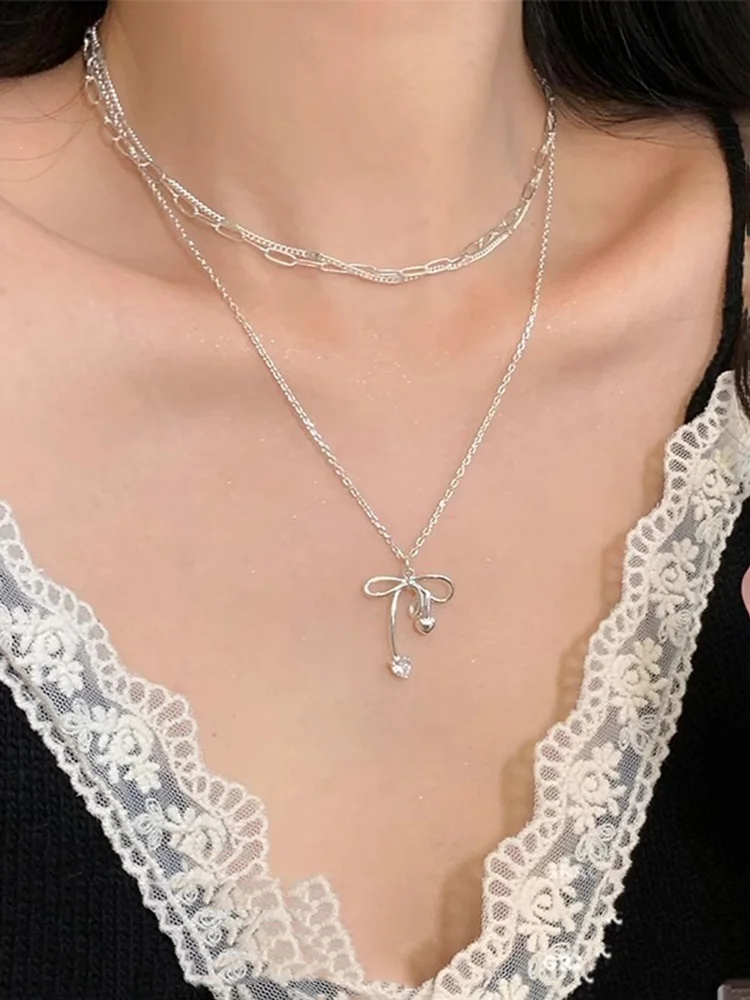 Bow Artificial Jewellery - Multi-Layer Necklace