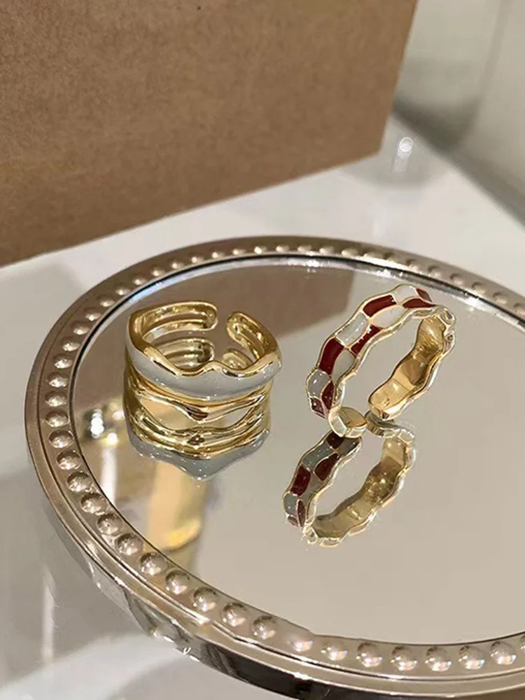 Color Block Ring Set