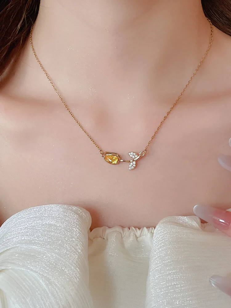 1pc Flowers Artificial jewellery - Pendant Necklace