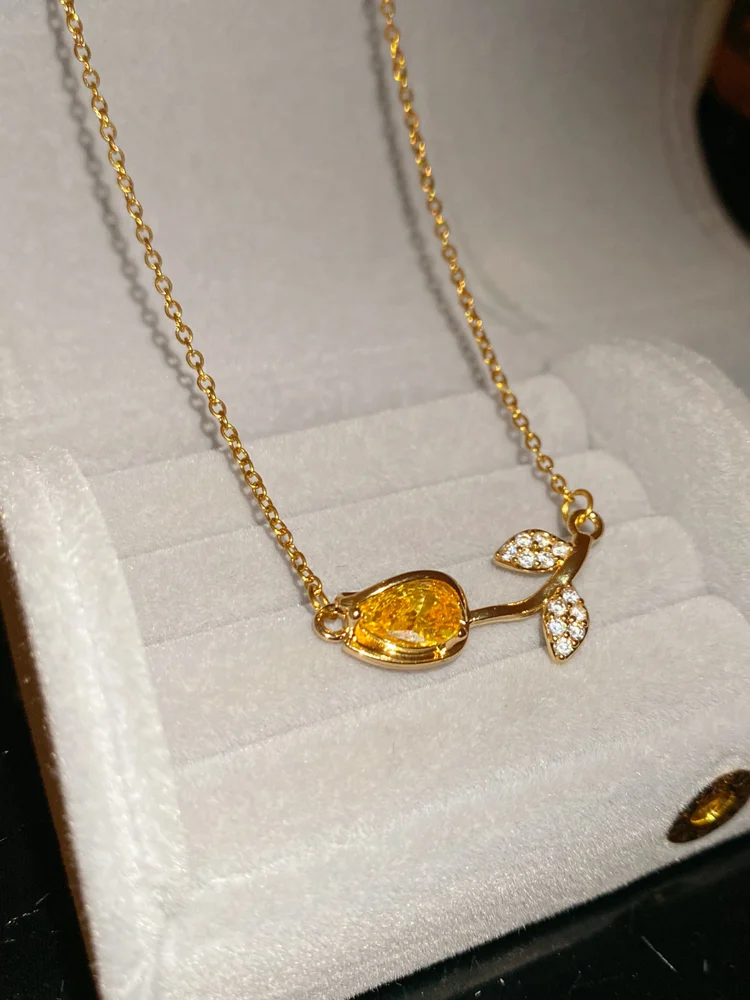 1pc Flowers Artificial jewellery - Pendant Necklace