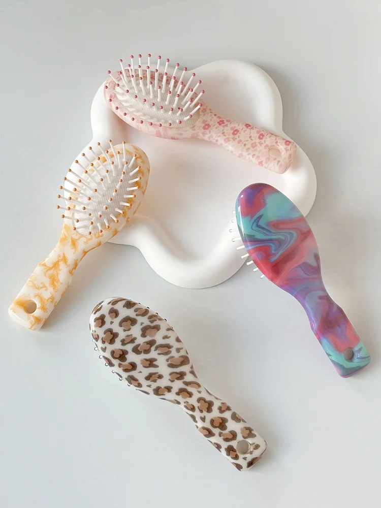 Flowers&Color Block Comb