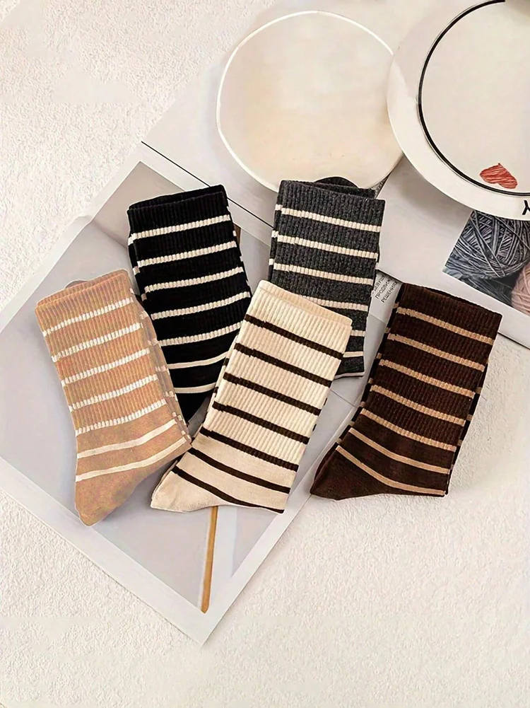 5Pairs Of Geometric Sock Set