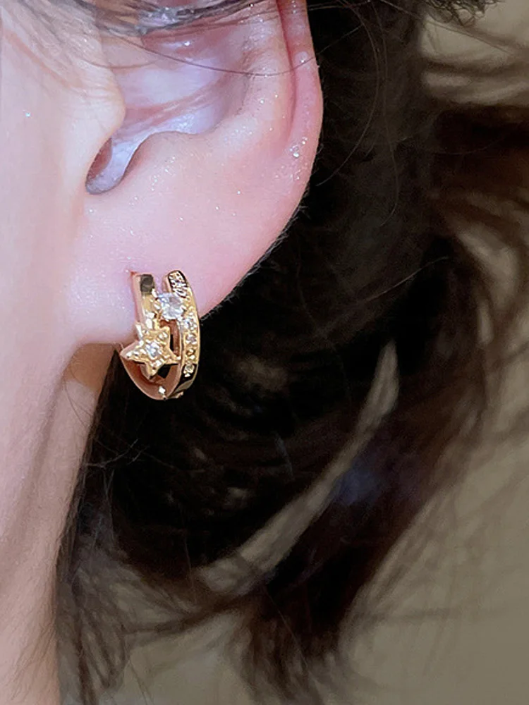 Star Hoop Earrings