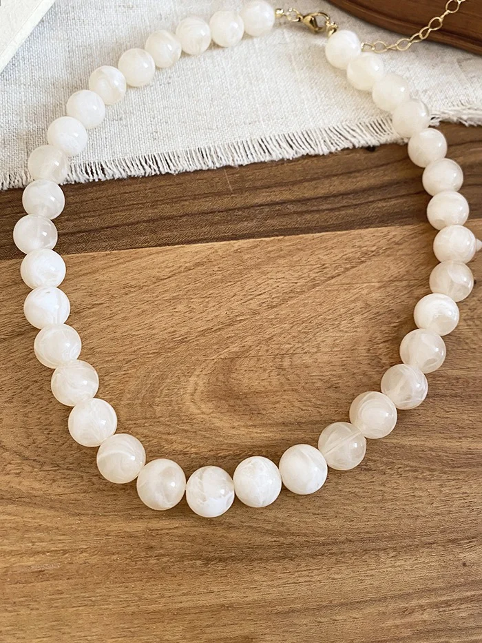 1pc Round Beaded Necklaces