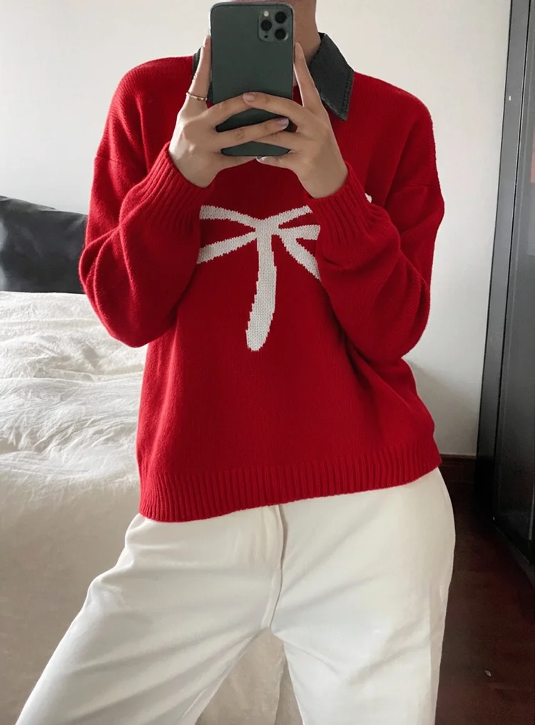 Fake 2 PCS Knit Pullover