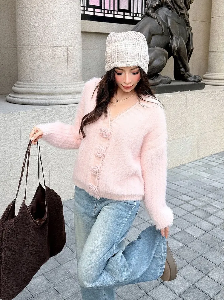 3D Embroidery Knit Cardigan