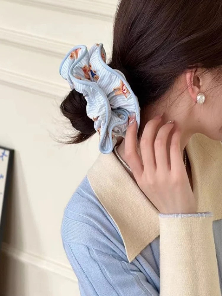 3 Pcs Plaid Hair Tie