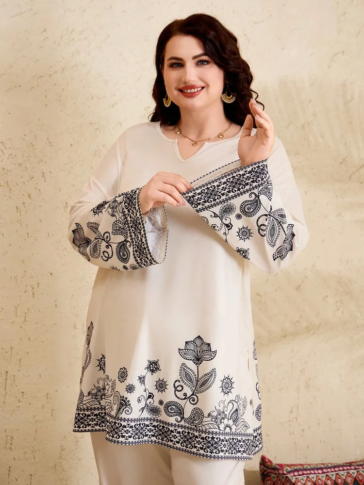 2pcs Plus Size Sleep Set