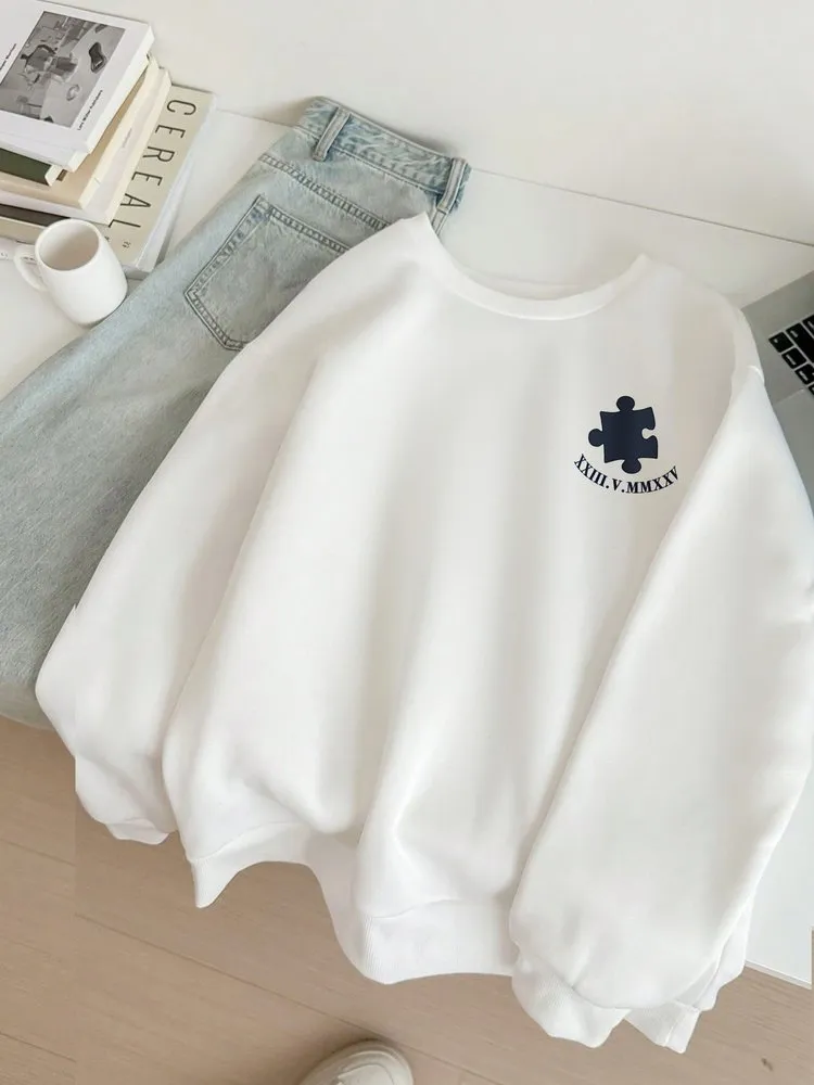 2pcs/Set Pullover Sweatshirt