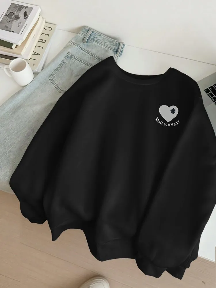 2pcs/Set Pullover Sweatshirt