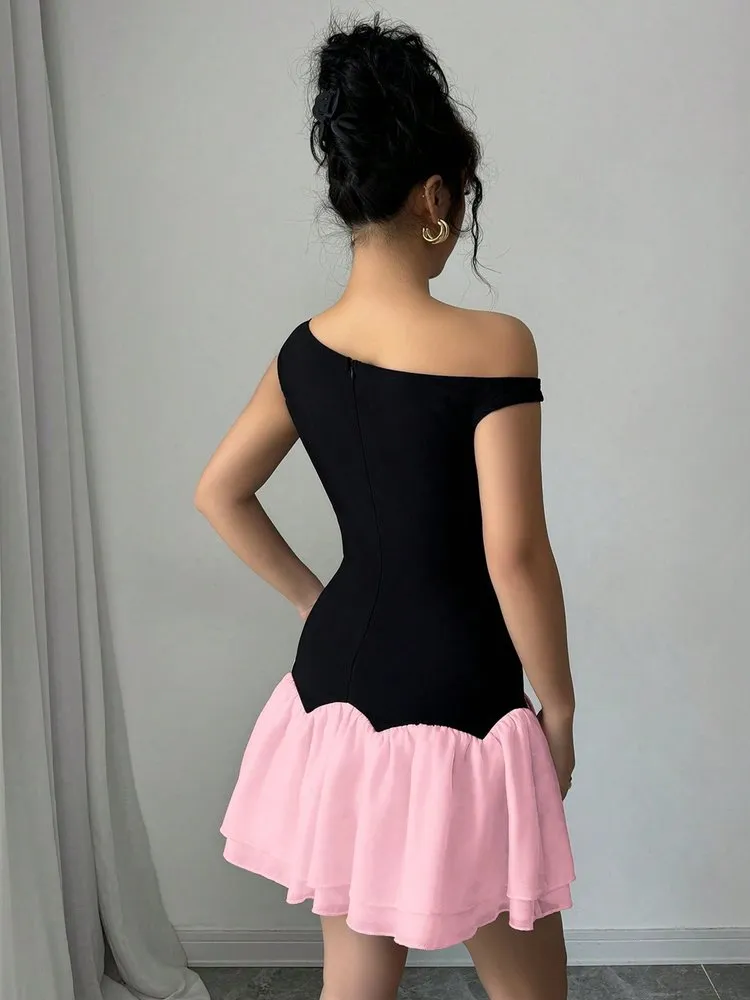 Patchwork A-Line Dress 111 Patchwork A-Line Dress