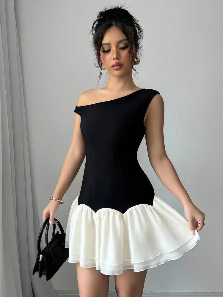 Patchwork A-Line Dress 129 Patchwork A-Line Dress
