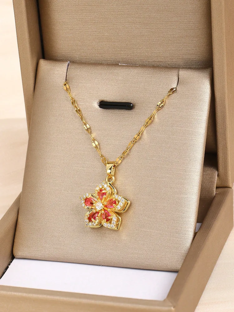 1 pc Flowers Artificial jewellery - Pendant Necklace