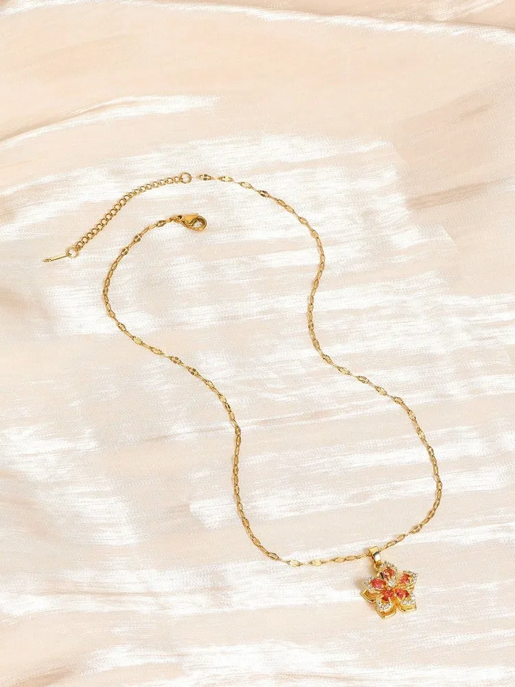 1 pc Flowers Artificial jewellery - Pendant Necklace