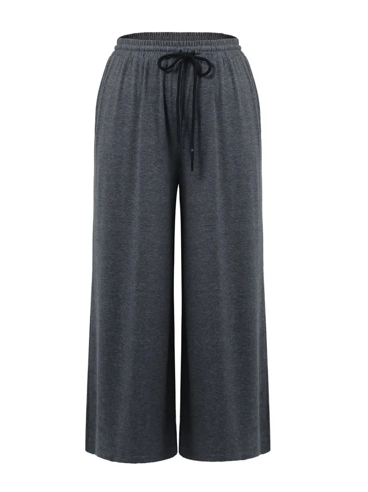 2pcs Plus Size Contrast Pant Co-ords