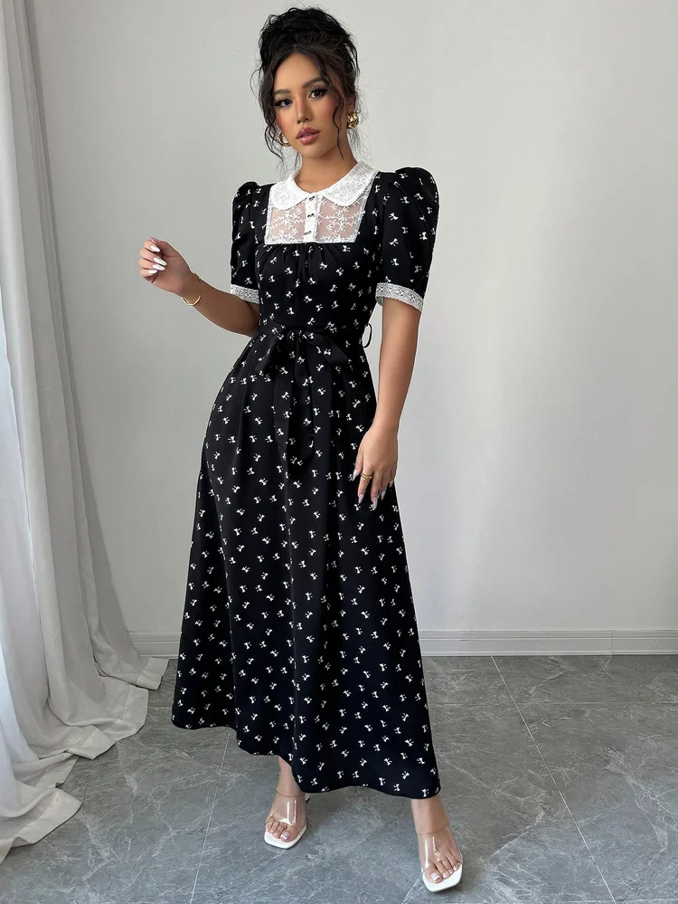 Patchwork A-Line Dress 107 Patchwork A-Line Dress