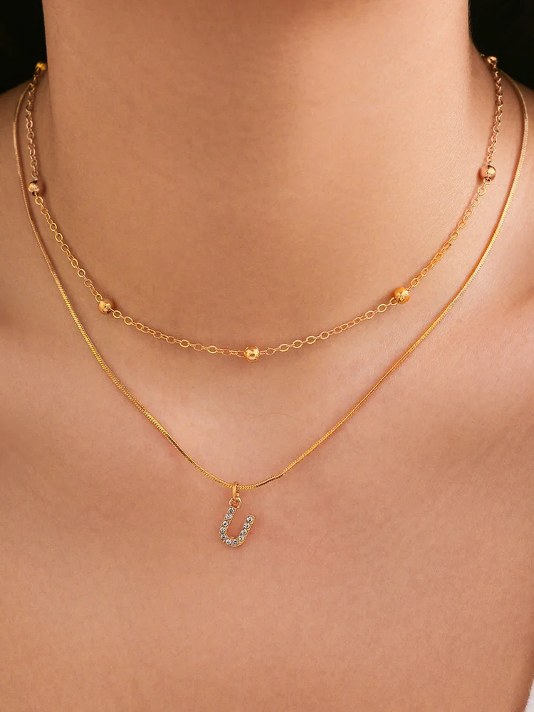 Alphabet Artificial Jewellery - Necklace Set