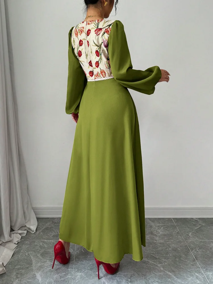 Patchwork A-Line Dress 104 Patchwork A-Line Dress