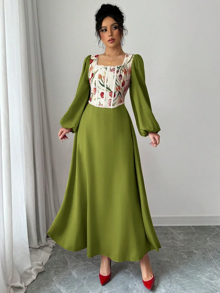 Patchwork A-Line Dress 105 Patchwork A-Line Dress