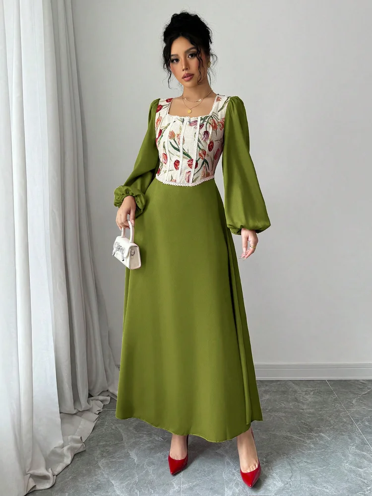 Patchwork A-Line Dress 106 Patchwork A-Line Dress