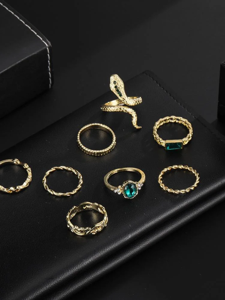 Animal Print Ring Set