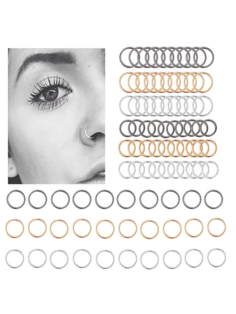 60pcs Circular Ring Imitation/Artificial Jewellery - Nose Ring
