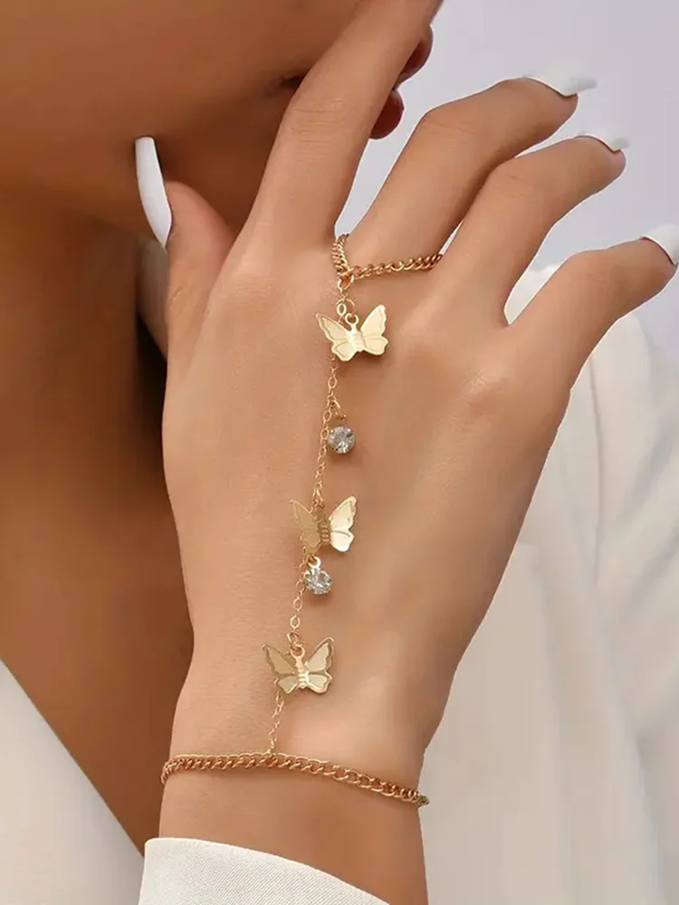 Wings Finger Ring Bracelet
