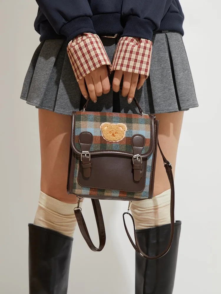 Solid Bucket Shoulder Bag