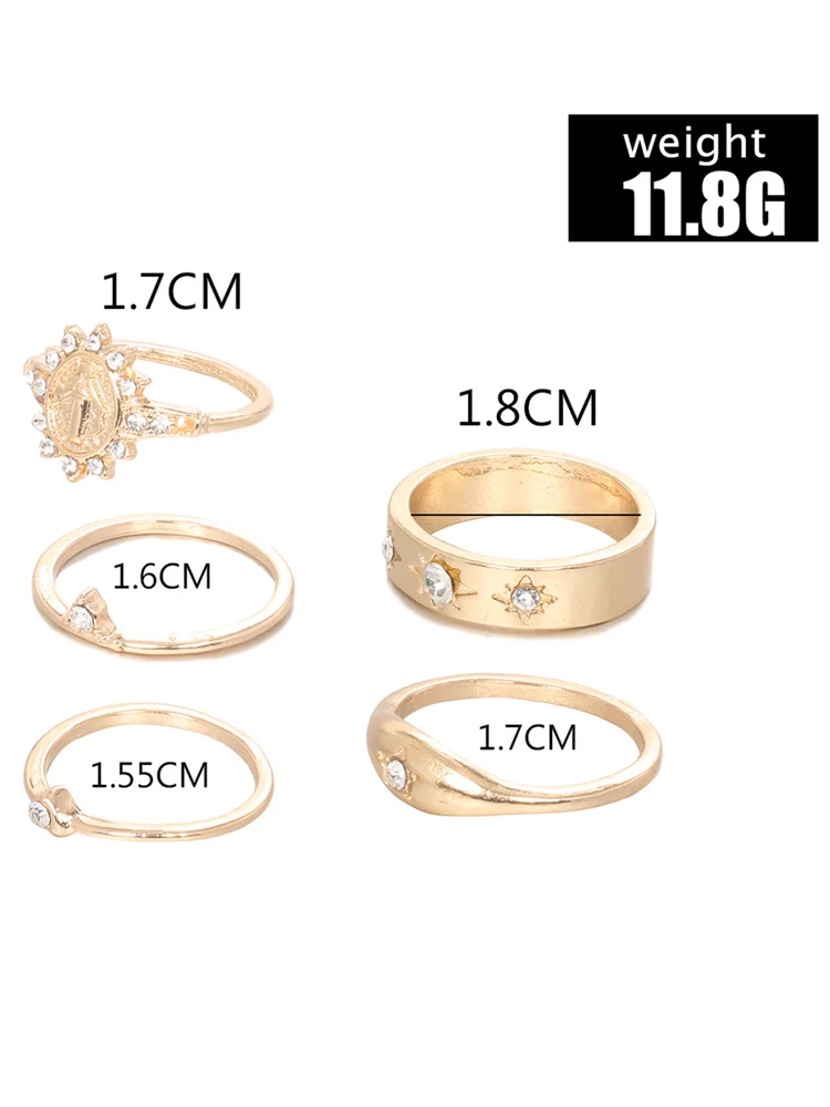 Rhinestone Ring Set 142 Rhinestone Ring Set