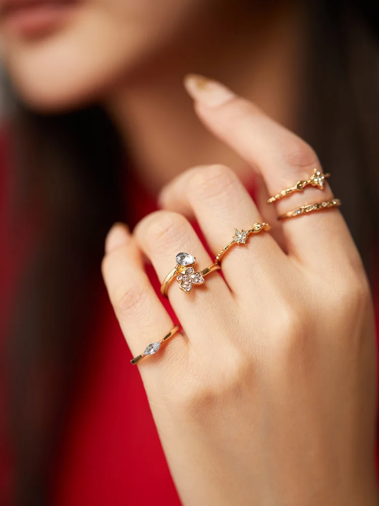 Rhinestone Ring Set 136 Rhinestone Ring Set