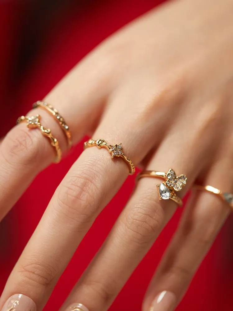 Rhinestone Ring Set 137 Rhinestone Ring Set