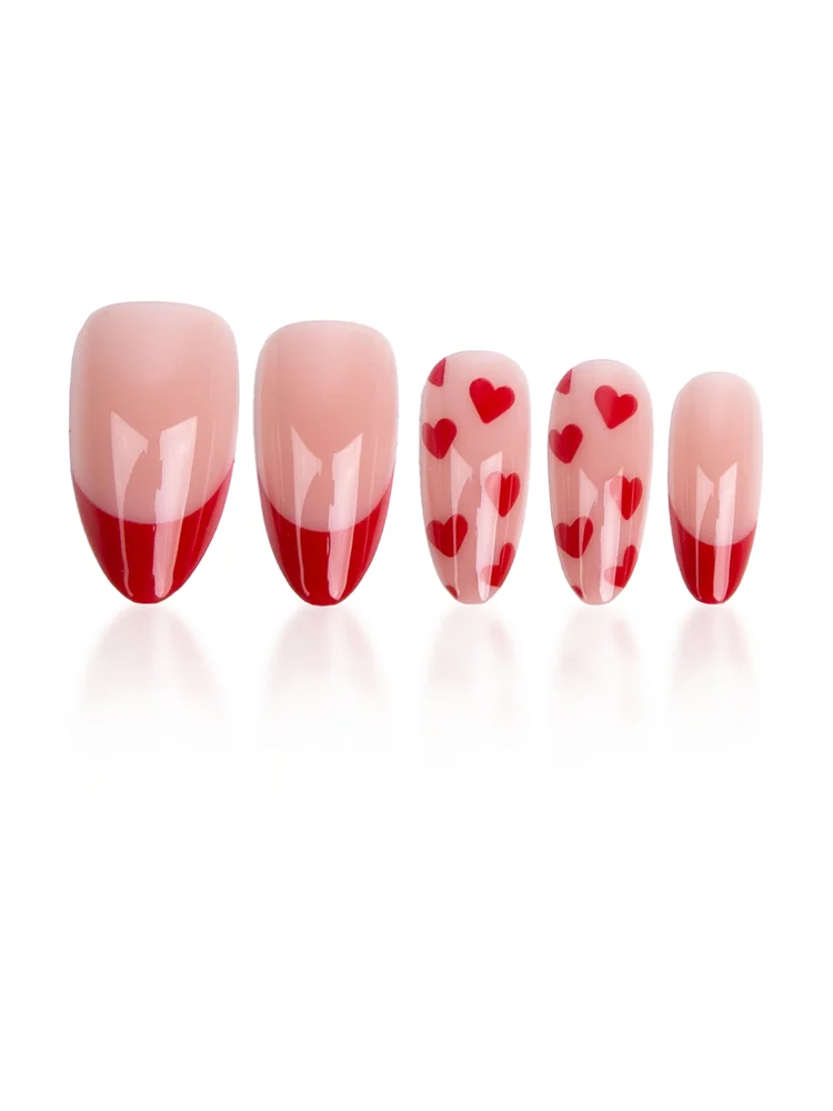Heart Artificial Nails