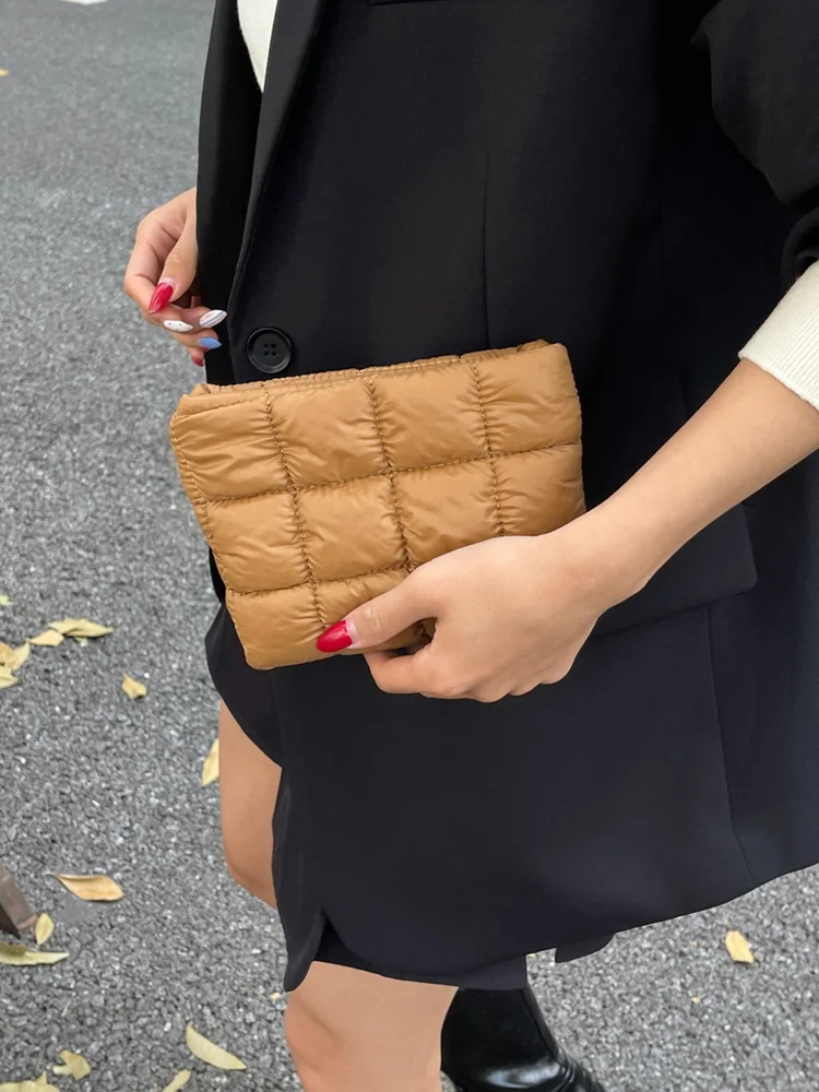 Decorative Stitch&Down Filling Makeup Bag