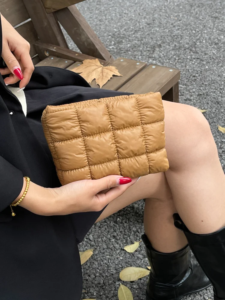 Decorative Stitch&Down Filling Makeup Bag