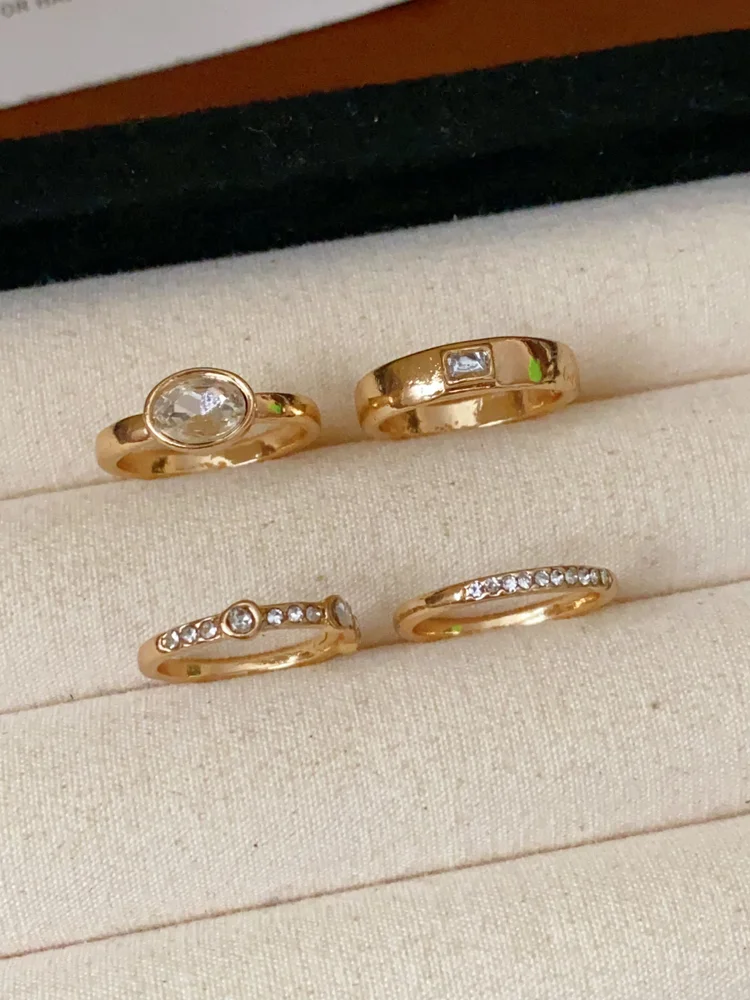Rhinestone Ring Set 123 Rhinestone Ring Set