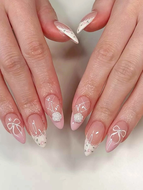 Floral Press On Nails