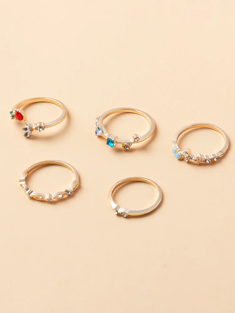 Rhinestone Ring Set 105 Rhinestone Ring Set