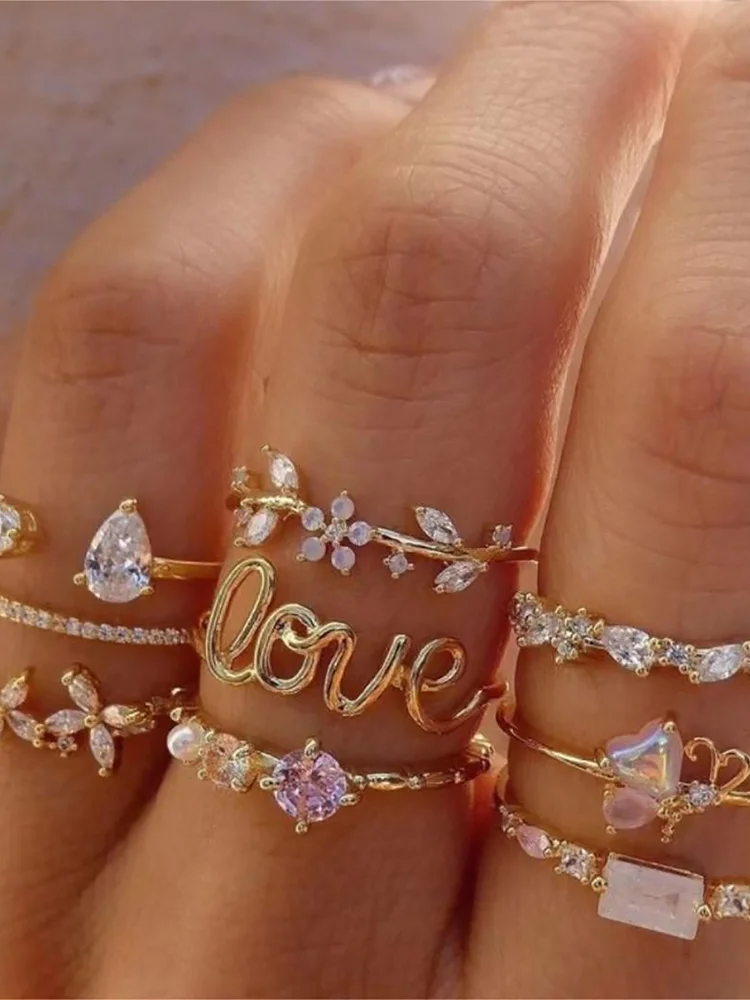 Rhinestone Ring Set 98 Rhinestone Ring Set