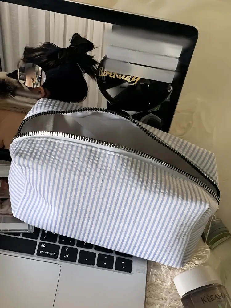 Color Block Makeup Bag