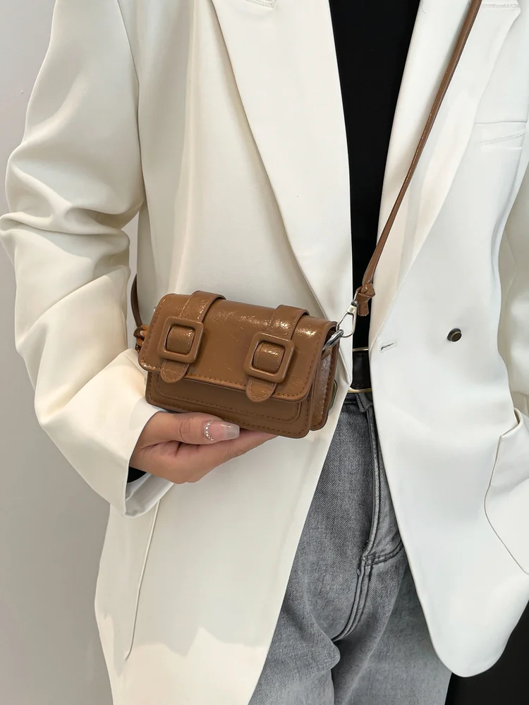 Adjustable Buckle Crossbody Bag