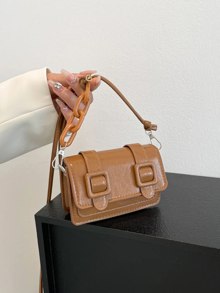 Adjustable Buckle Crossbody Bag