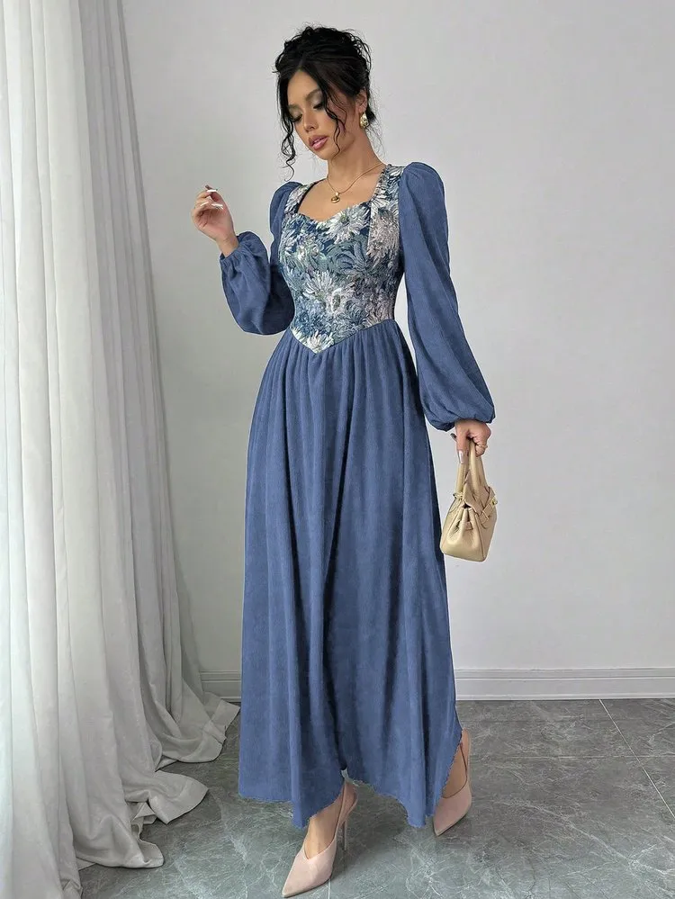 Patchwork A-Line Dress 47 Patchwork A-Line Dress